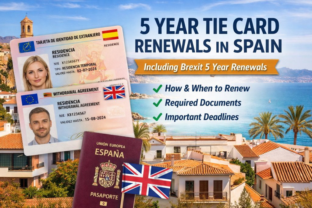 5 year renewal guide for TIE Cards in Spain